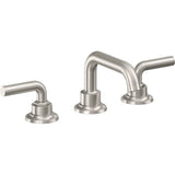 California Faucets - 8'' Widespread Lavatory Faucet with Completely Finished ZeroDrain - Ultra Stainless Steel Pvd