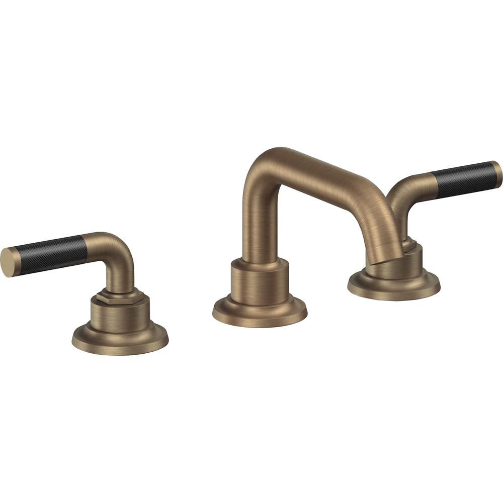 California Faucets - 8'' Widespread Lavatory Faucet with ZeroDrain - Antique Brass Flat