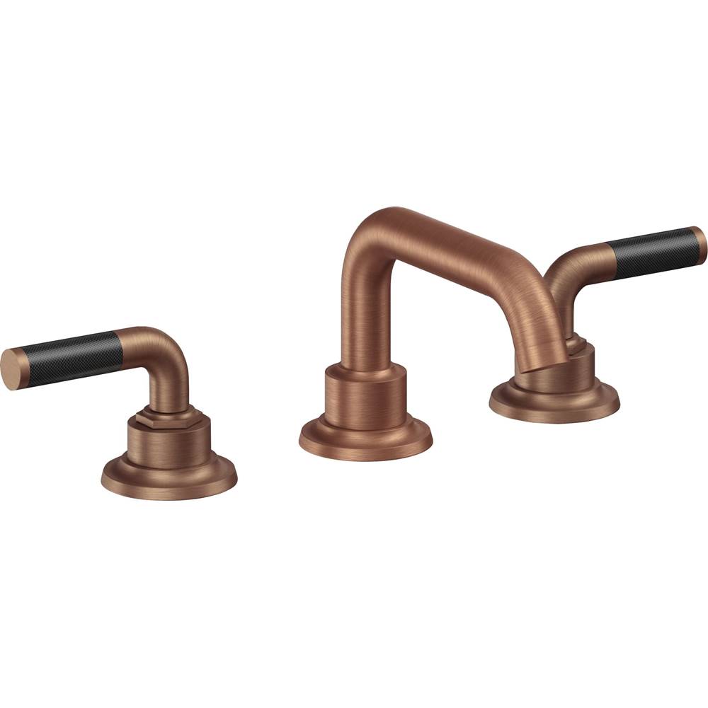 California Faucets - 8'' Widespread Lavatory Faucet with ZeroDrain - Antique Copper Flat