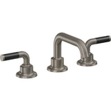 California Faucets - 8'' Widespread Lavatory Faucet with Completely Finished ZeroDrain - Graphite Pvd