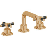 California Faucets - 8'' Widespread Lavatory Faucet with Completely Finished ZeroDrain - Burnished Brass Uncoated