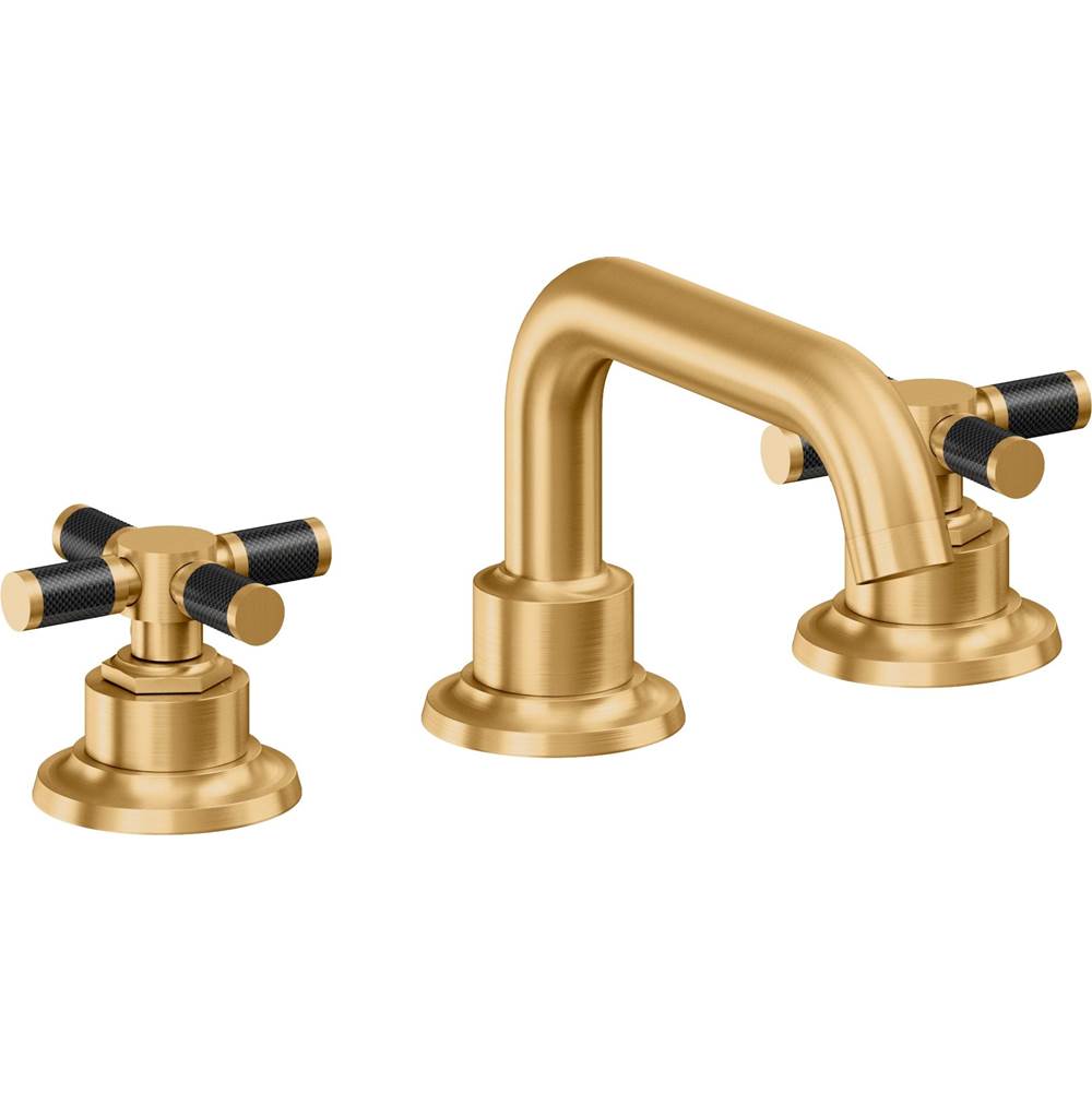 California Faucets - 8'' Widespread Lavatory Faucet with ZeroDrain - Lifetime Satin Gold Pvd