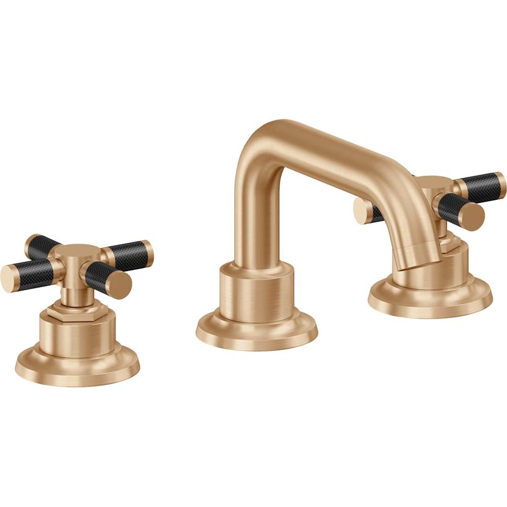 California Faucets - 8'' Widespread Lavatory Faucet with Completely Finished ZeroDrain - Satin Bronze Pvd