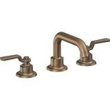 California Faucets - 8'' Widespread Lavatory Faucet with Completely Finished ZeroDrain - Antique Brass Flat