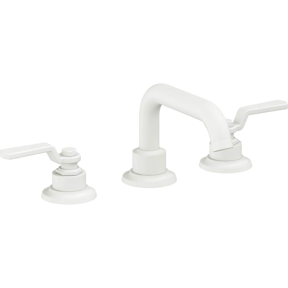 California Faucets - 8'' Widespread Lavatory Faucet with Completely Finished ZeroDrain - Matte White