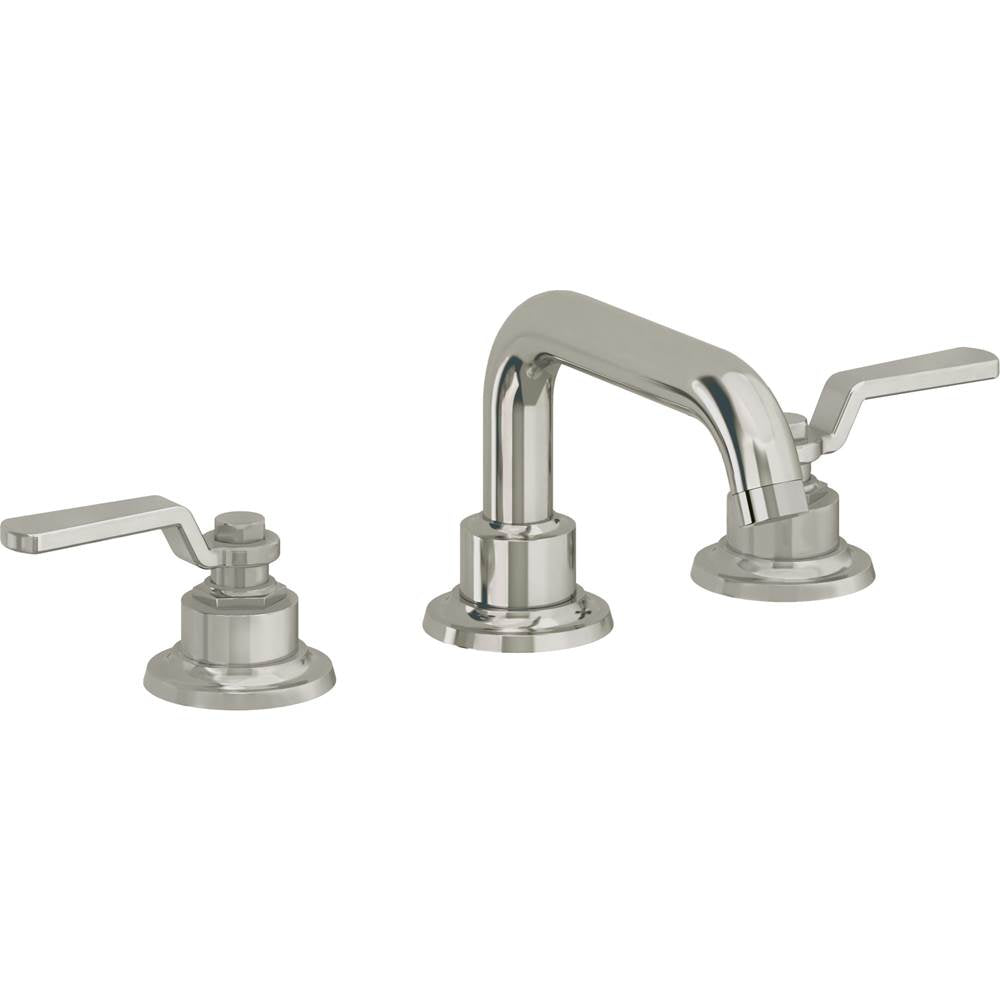 California Faucets - 8'' Widespread Lavatory Faucet with Completely Finished ZeroDrain - Polished Nickel Pvd
