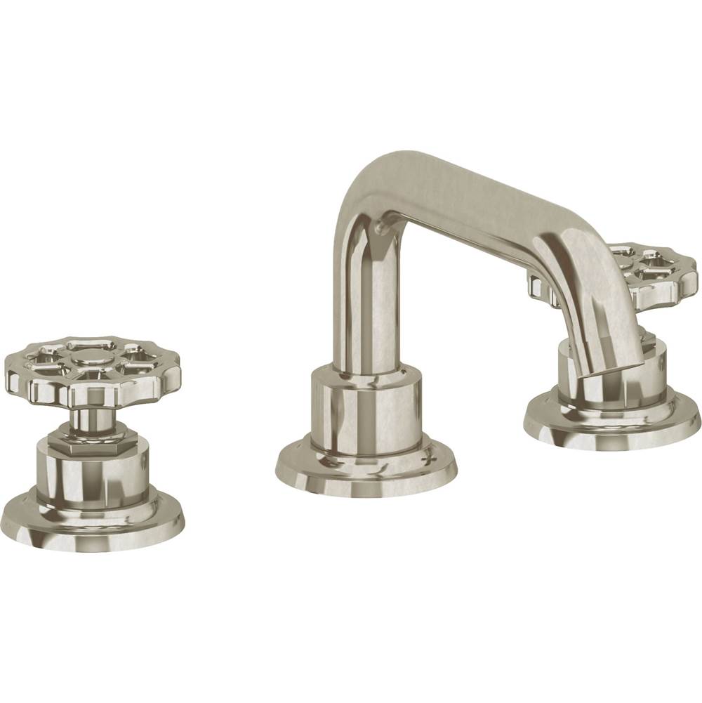 California Faucets - 8'' Widespread Lavatory Faucet - Burnished Nickel Uncoated