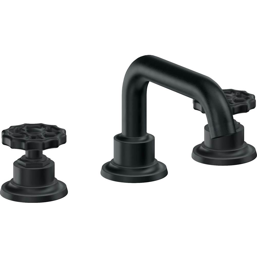 California Faucets - 8'' Widespread Lavatory Faucet with Completely Finished ZeroDrain - Carbon Pvd
