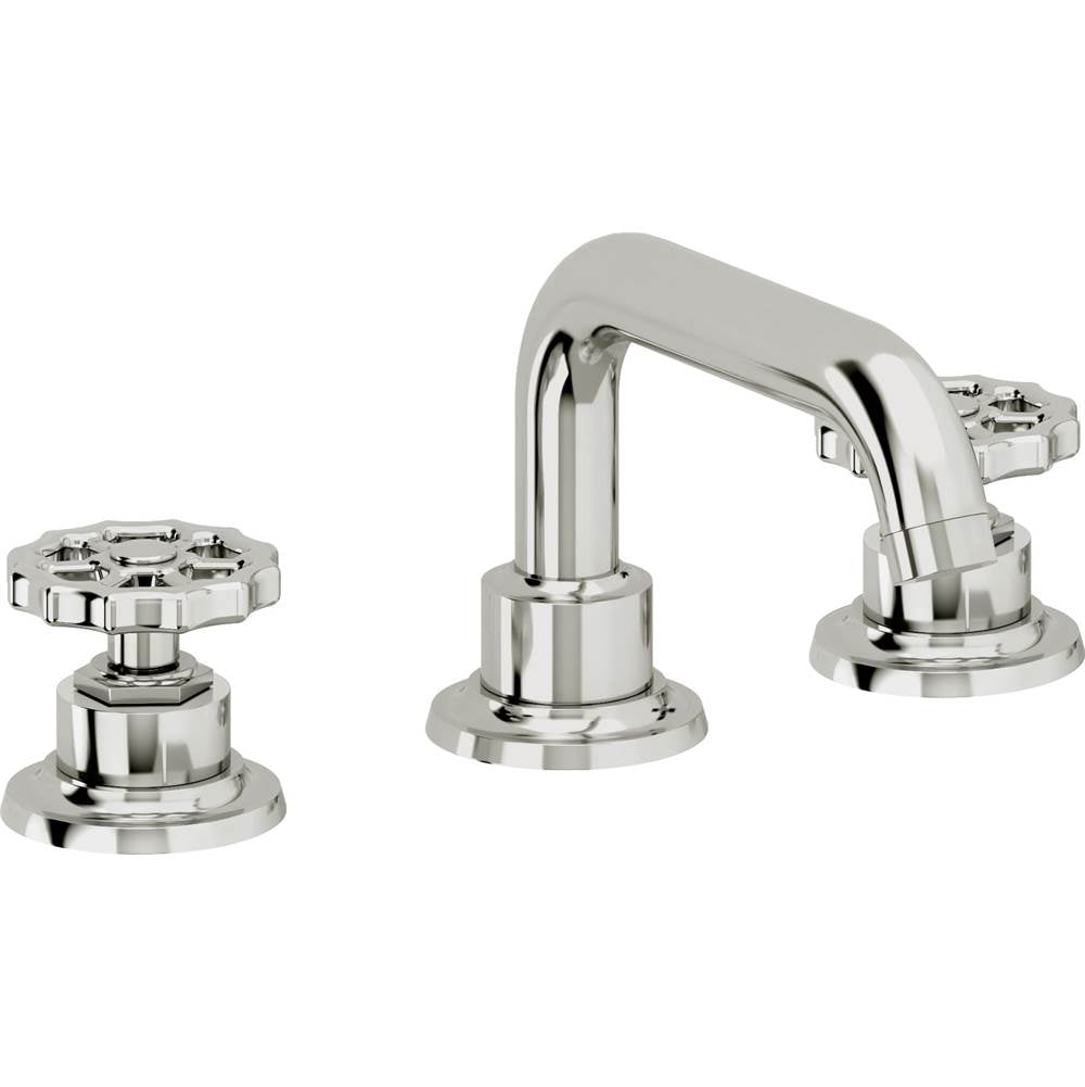 California Faucets - 8'' Widespread Lavatory Faucet with Completely Finished ZeroDrain - Polished Chrome