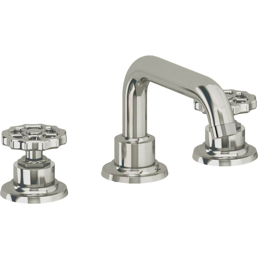 California Faucets - 8'' Widespread Lavatory Faucet with ZeroDrain - Polished Nickel Pvd
