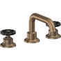 California Faucets - 8'' Widespread Lavatory Faucet with ZeroDrain - Antique Brass Flat
