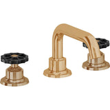 California Faucets - 8'' Widespread Lavatory Faucet with ZeroDrain - Burnished Brass Uncoated