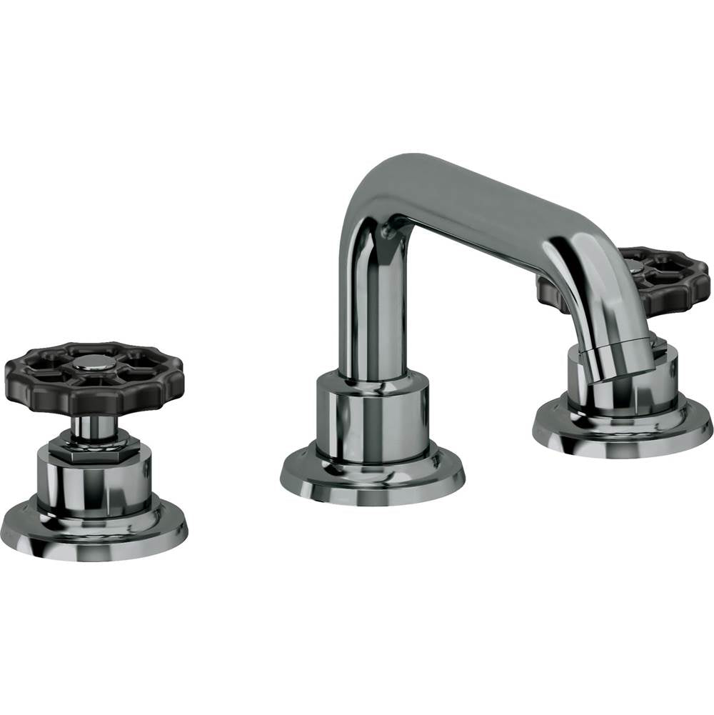 California Faucets - 8'' Widespread Lavatory Faucet with ZeroDrain - Black Nickel Pvd