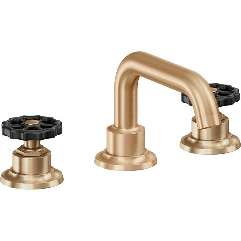 California Faucets - 8'' Widespread Lavatory Faucet with Completely Finished ZeroDrain - Satin Bronze Pvd