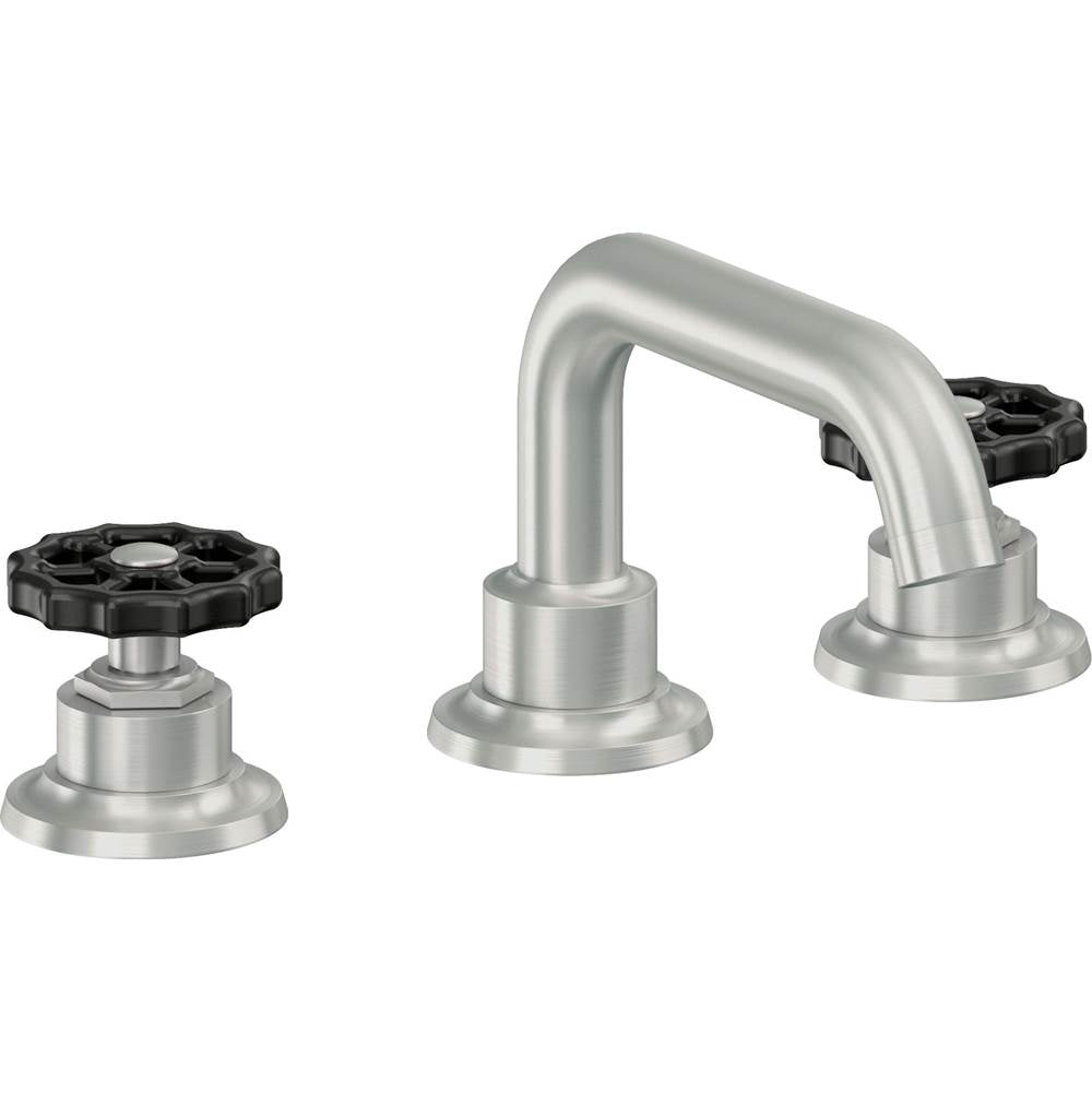California Faucets - 8'' Widespread Lavatory Faucet with Completely Finished ZeroDrain - Satin Chrome Pvd