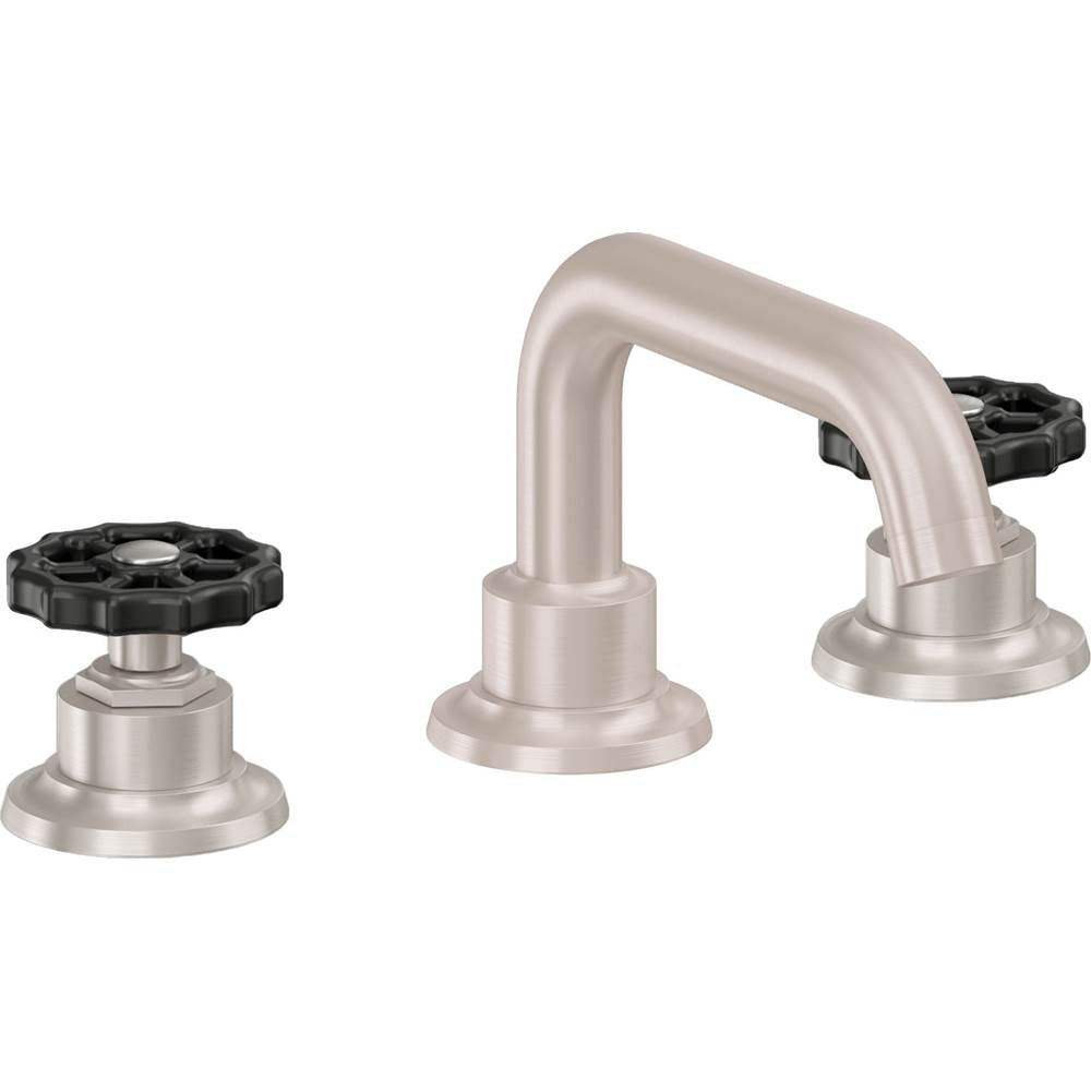 California Faucets - 8'' Widespread Lavatory Faucet with ZeroDrain - Satin Nickel