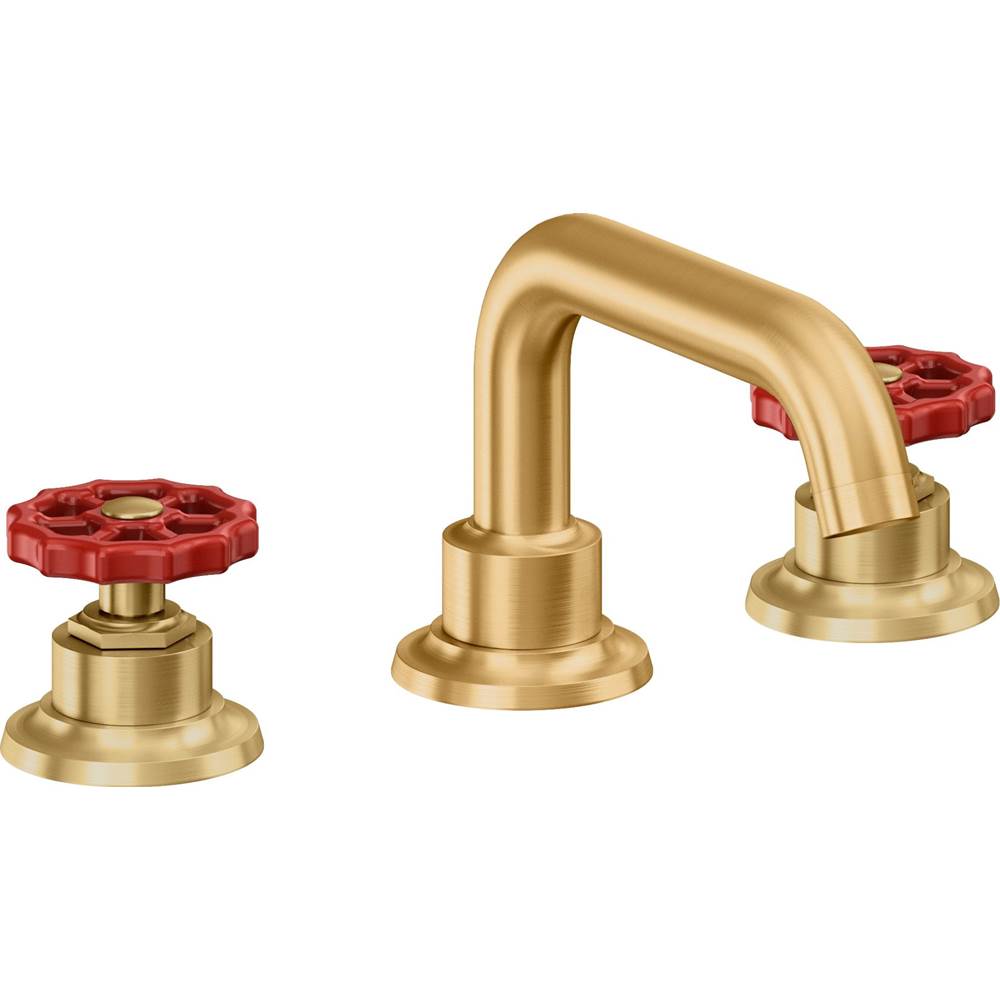 California Faucets - 8'' Widespread Lavatory Faucet with ZeroDrain - Lifetime Satin Gold Pvd