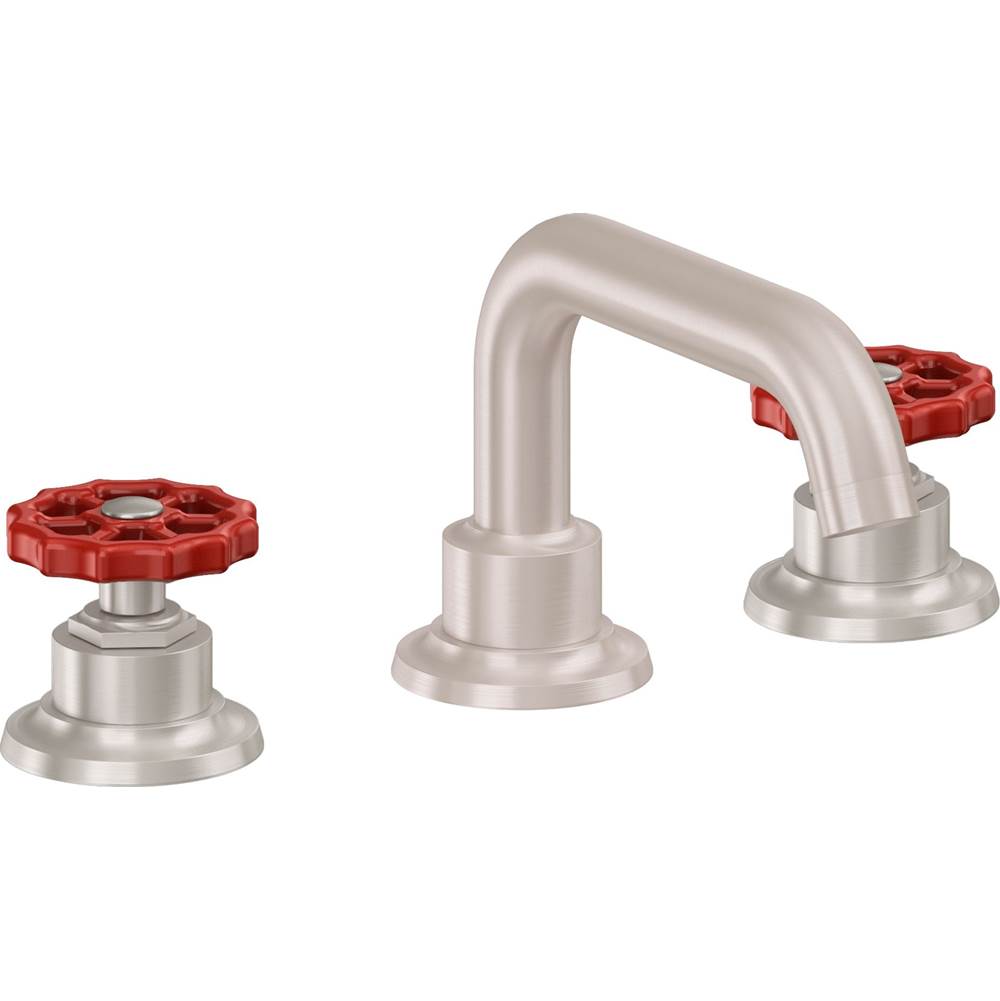 California Faucets - 8'' Widespread Lavatory Faucet with Completely Finished ZeroDrain - Satin Nickel