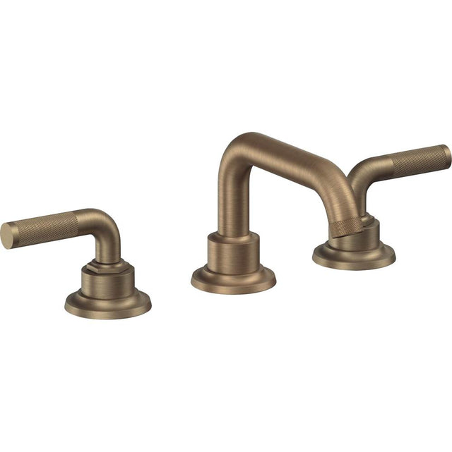 California Faucets - 8'' Widespread Lavatory Faucet with ZeroDrain - Antique Brass Flat
