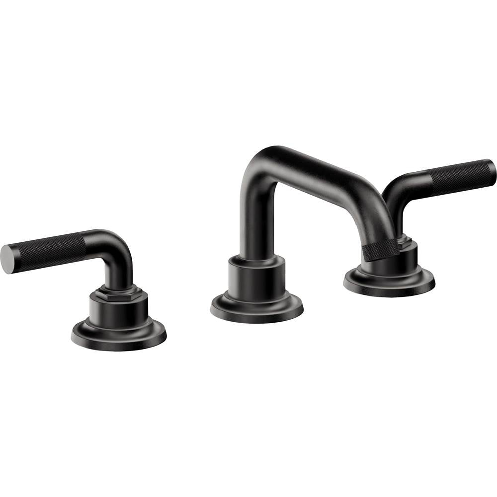 California Faucets - 8'' Widespread Lavatory Faucet with Completely Finished ZeroDrain - Matte Black