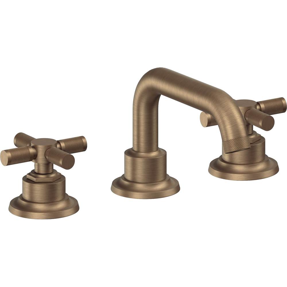 California Faucets - 8'' Widespread Lavatory Faucet - Antique Brass Flat