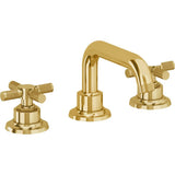 California Faucets - 8'' Widespread Lavatory Faucet with Completely Finished ZeroDrain - Lifetime Polished Gold Pvd