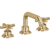 California Faucets - 8'' Widespread Lavatory Faucet with Completely Finished ZeroDrain - Polished Brass Uncoated