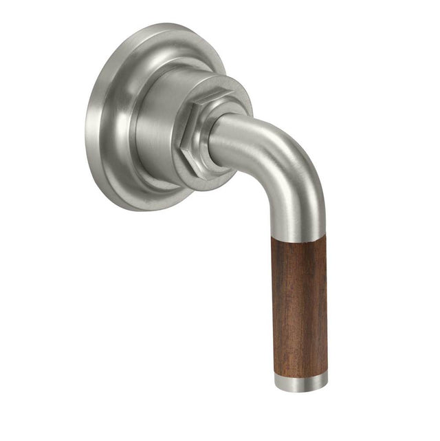 California Faucets - Wall or Deck Handle Trim Only - Teak Handle - Gloss White