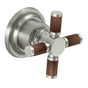 California Faucets - Wall or Deck Handle Trim Only - Teak Handle - Gloss White