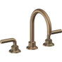 California Faucets - 8'' Widespread Lavatory Faucet with ZeroDrain - Antique Brass Flat