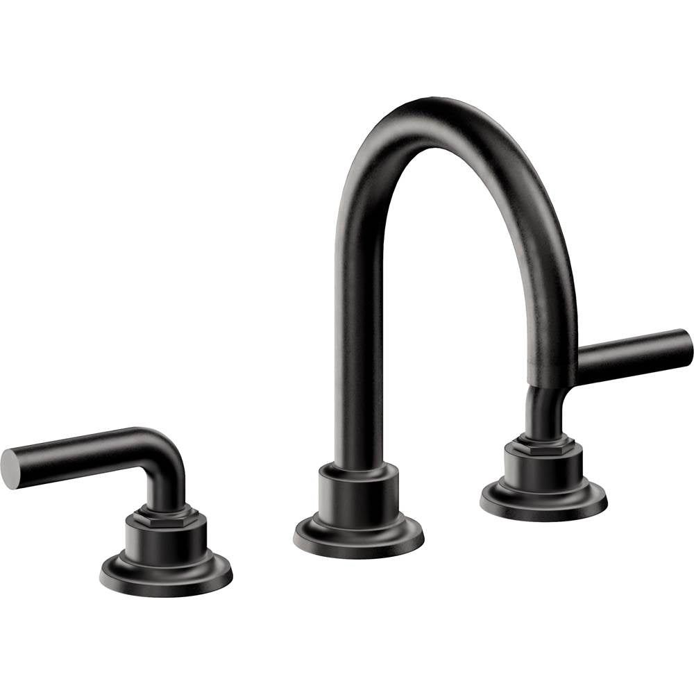 California Faucets - 8'' Widespread Lavatory Faucet with ZeroDrain - Matte Black