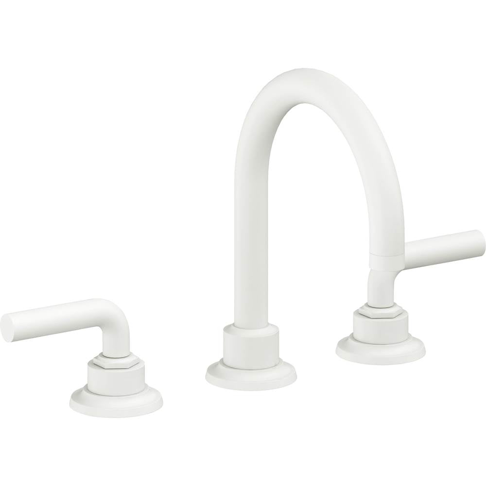 California Faucets - 8'' Widespread Lavatory Faucet with Completely Finished ZeroDrain - Matte White