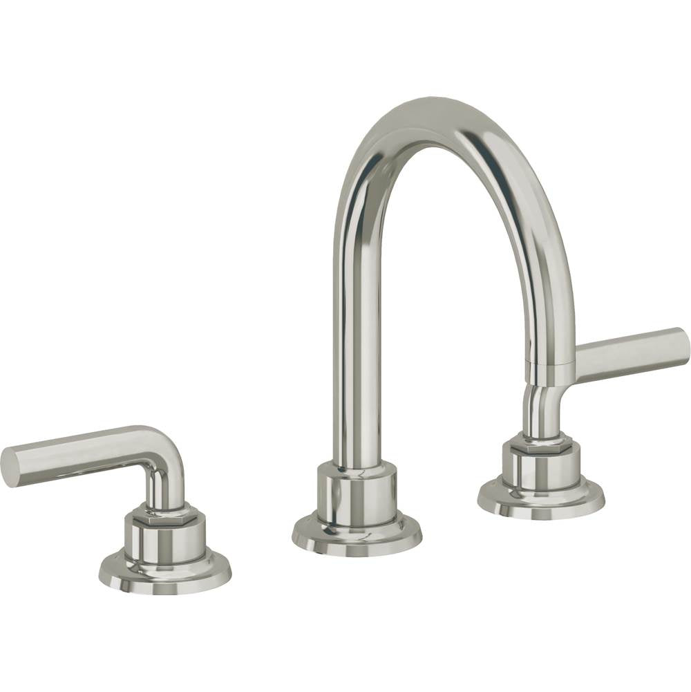 California Faucets - 8'' Widespread Lavatory Faucet with ZeroDrain - Polished Nickel Pvd