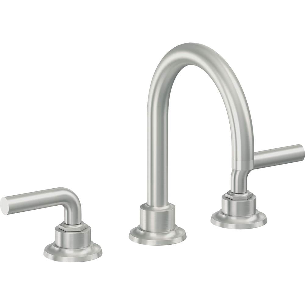 California Faucets - 8'' Widespread Lavatory Faucet with Completely Finished ZeroDrain - Satin Chrome Pvd