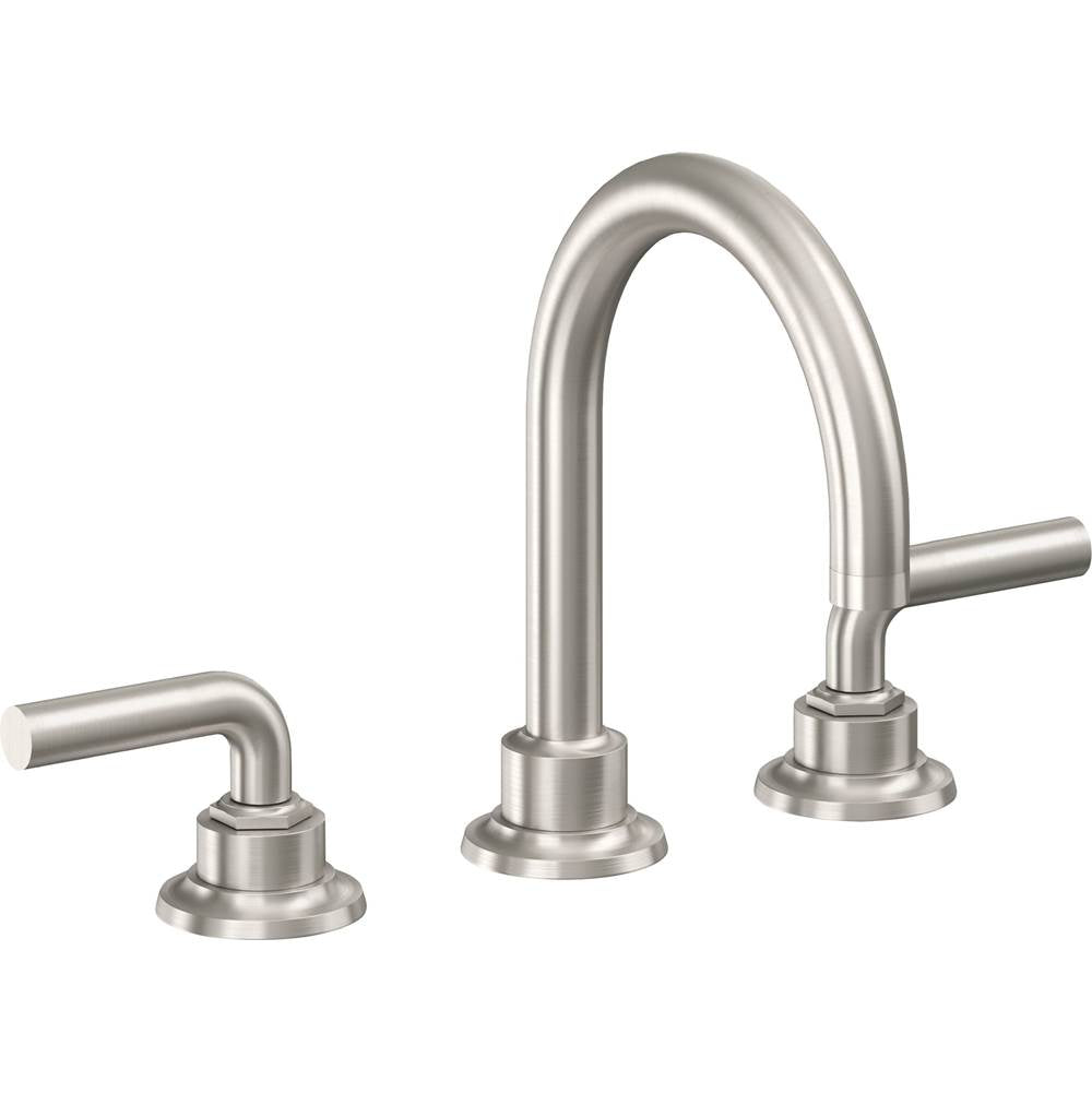 California Faucets - 8'' Widespread Lavatory Faucet with Completely Finished ZeroDrain - Ultra Stainless Steel Pvd