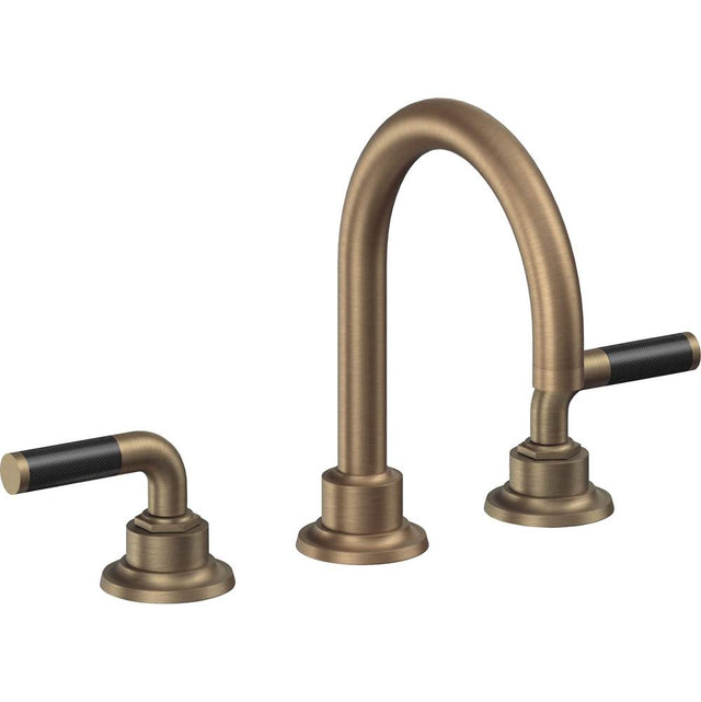California Faucets - 8'' Widespread Lavatory Faucet - Antique Brass Flat