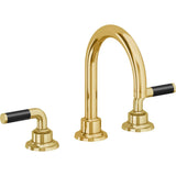 California Faucets - 8'' Widespread Lavatory Faucet - Lifetime Polished Gold Pvd