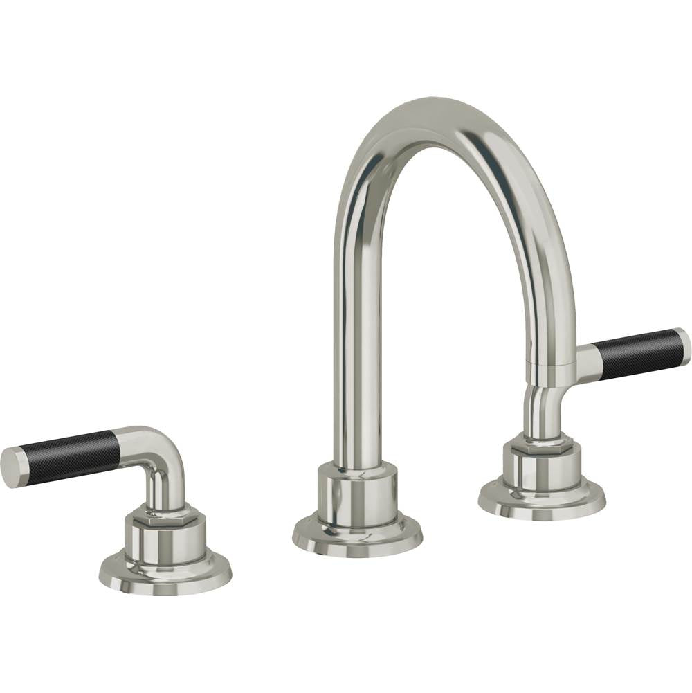California Faucets - 8'' Widespread Lavatory Faucet with Completely Finished ZeroDrain - Polished Nickel Pvd