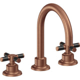 California Faucets - 8'' Widespread Lavatory Faucet with Completely Finished ZeroDrain - Antique Copper Flat