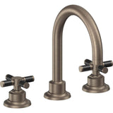 California Faucets - 8'' Widespread Lavatory Faucet - Antique Nickel Flat
