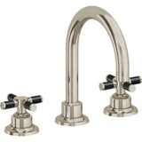 California Faucets - 8'' Widespread Lavatory Faucet with Completely Finished ZeroDrain - Burnished Nickel Uncoated