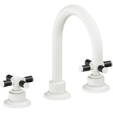 California Faucets - 8'' Widespread Lavatory Faucet with Completely Finished ZeroDrain - Matte White