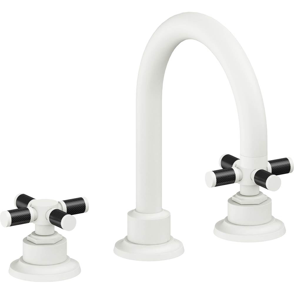 California Faucets - 8'' Widespread Lavatory Faucet with ZeroDrain - Matte White