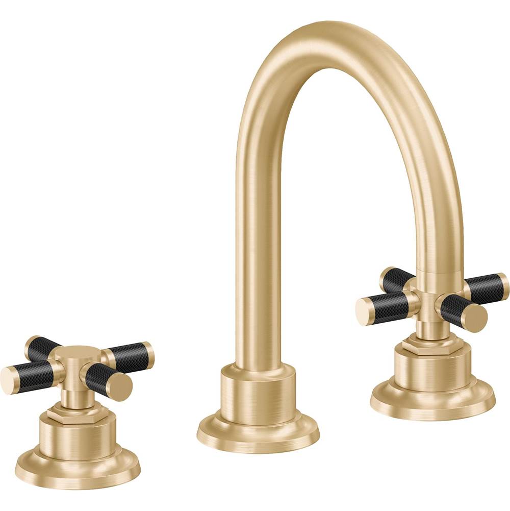 California Faucets - 8'' Widespread Lavatory Faucet - Satin Brass Pvd