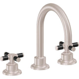California Faucets - 8'' Widespread Lavatory Faucet with Completely Finished ZeroDrain - Satin Nickel