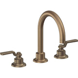 California Faucets - 8'' Widespread Lavatory Faucet - Antique Brass Flat