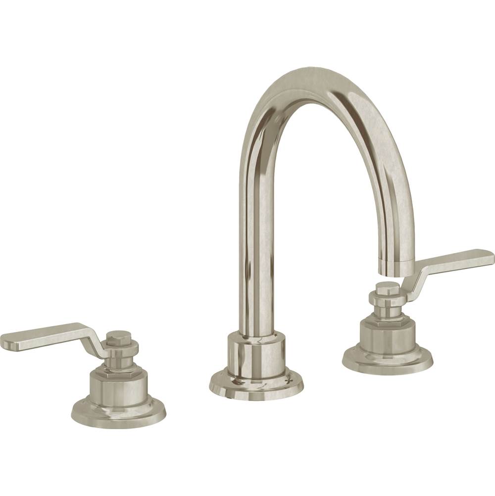 California Faucets - 8'' Widespread Lavatory Faucet - Burnished Nickel Uncoated