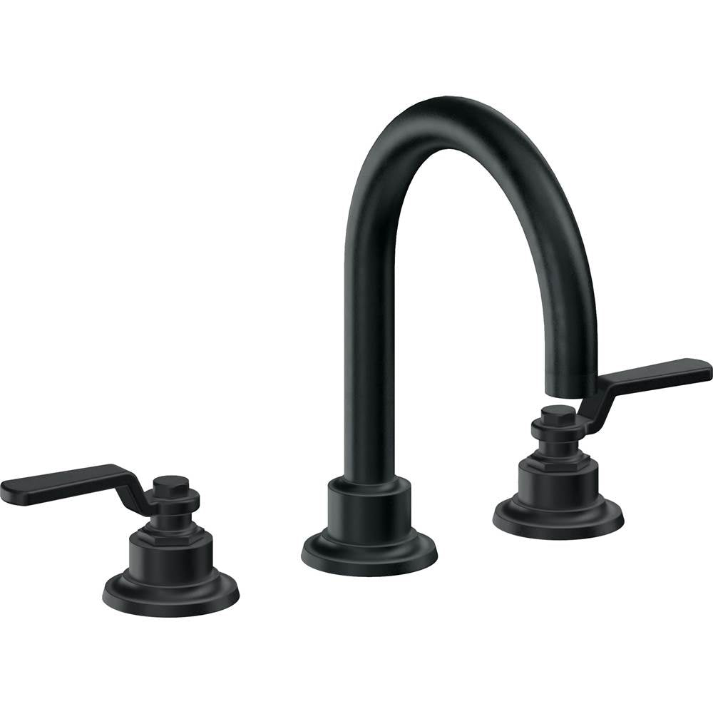 California Faucets - 8'' Widespread Lavatory Faucet with ZeroDrain - Carbon Pvd