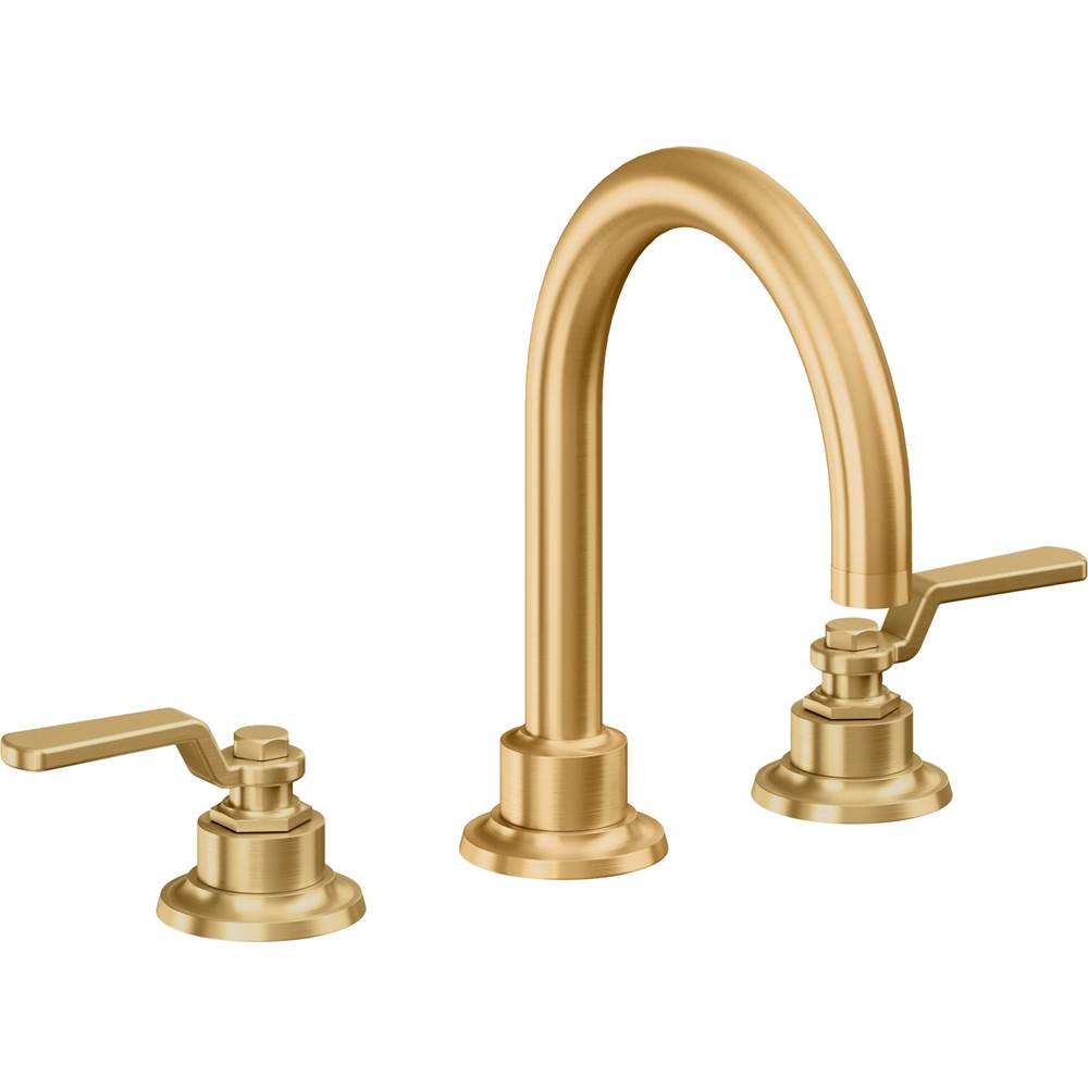 California Faucets - 8'' Widespread Lavatory Faucet - Lifetime Satin Gold Pvd