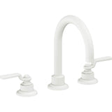 California Faucets - 8'' Widespread Lavatory Faucet with Completely Finished ZeroDrain - Matte White